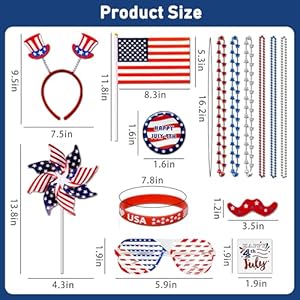 136pcs4thofjulyaccessoriespatrioticpartyfavorsfourthofjulydecorationsuppliesheadbandshutterglassestattoostickernecklaceflagamericanmemorialindependencedayusathemed Urban Country Home Decor 136pcs 4th of july accessories patriotic party favors fourth of july decoration supplies headband shutter glasses tattoo sticker necklace flag american memorial independence day usa themed urban country home decor