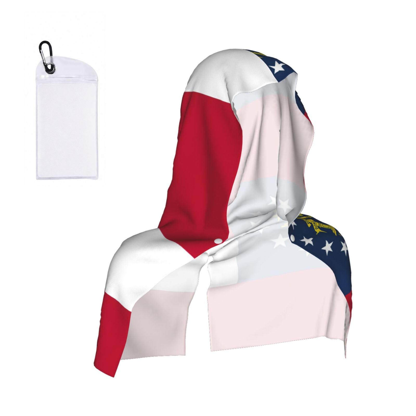 ZYJHYY Georgia State Flag Print Unisex Swimming Towel Practical Camping Towel Skin-Friendly Cooling Towel For Workout Training