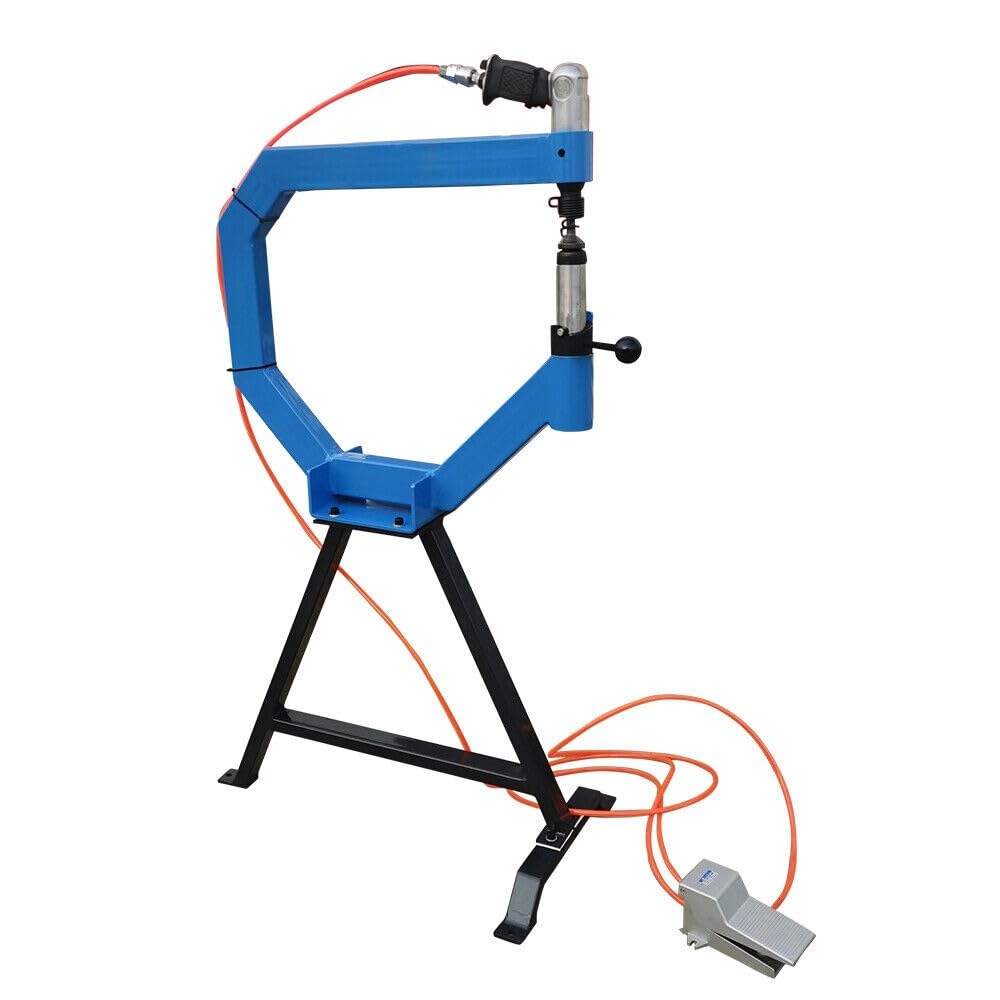 Marteau pneumatique pour le travail des métaux, outil de moulage de tôle avec pédale et support en fonte, pièces de 1", 2", 3", pour un traitement précis de l'acier inoxydable