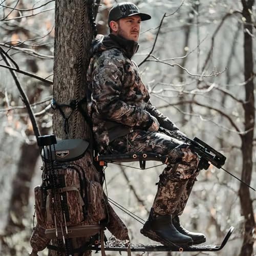 Image of MUDDY The Boss XL Wide Stance Hang-On Tree Stand Platform & Hawk Helium Set