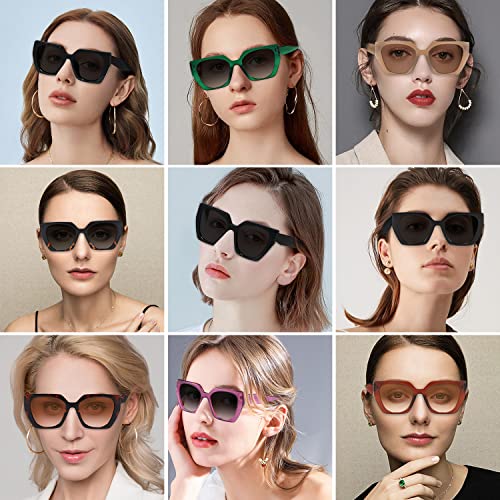Retro Sunglasses Women and Men Square Trendy Show shades fashion vogue UV Protection sun glasses sunshade2