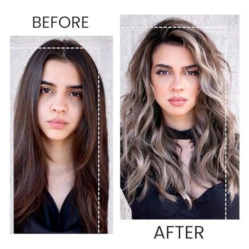 Image of Belaved Clip in Hair Extensions Full Head 14 Inch 70g Natural Black Mix Blonde Highlights Clip in Hair Extensions Real Human Hair for Women 7pcs Double Weft Straight