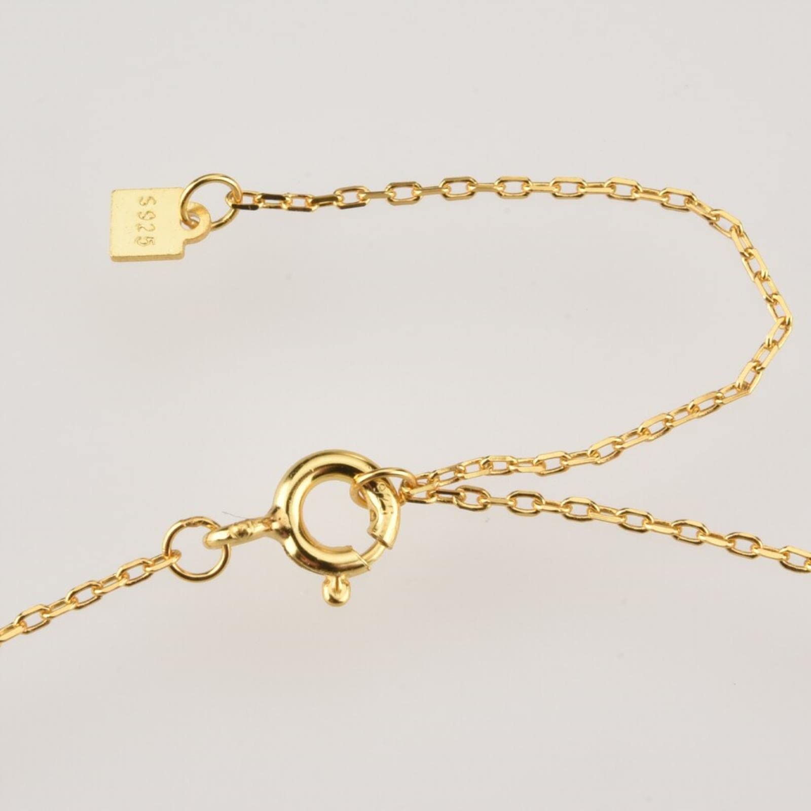 TTDGYYXW HPIP 925 Sterling Silber Gold Türkis Zirkon Charm Kreuz Halskette Kette Schmuck Für Hochzeitsgeschenk
