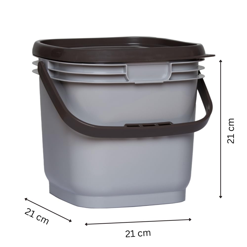 DIMIKRO Bokashi Ferment – Qualité biologique 2,0 kg dans un seau hermétique pratique – Aide à la fermentation pour seau Bokashi et compost – Élimine les odeurs, les moisissures et la pourriture