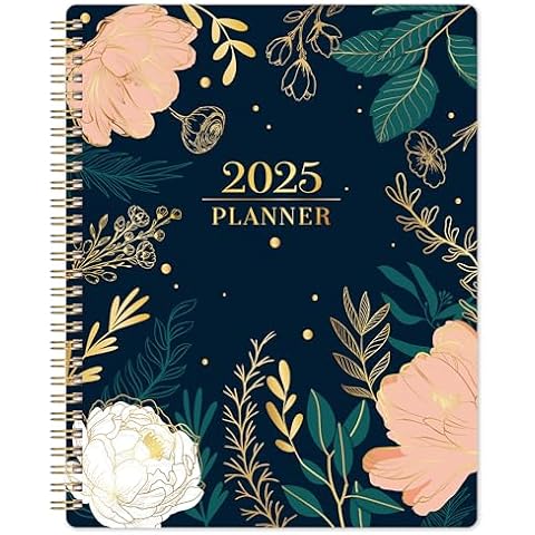 2025 Planner - 2025 Planner Weekly and Monthly, from January to December 2025 Planner, 8'' x 10'', Planner 2025 with Holiday Review, Twin-Wire Binding Cover
