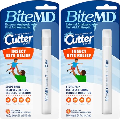 Cutter BiteMD Insect Bite Relief Stick, Analgesic and Antiseptic, 0.5 Fl Oz (Pack of 2)