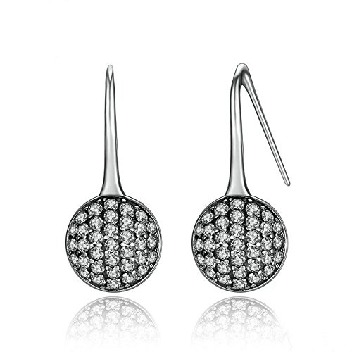 925 Sterling Silver Round Dazzling Droplets, Clear CZ Drop Earrings Fashion Jewelry Brincos