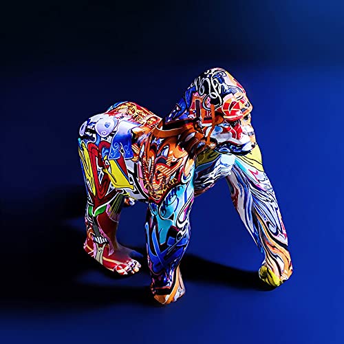 Danadesk Nordic Abstract Sculptures Resin Dog Ornaments Crafts, Cute French Bulldog Puppy Statues/Graffiti Hand Painted The French Bulldog Figurines Kids Gifts (Color : Orangutan, Size : 292816Cm) #TOP5