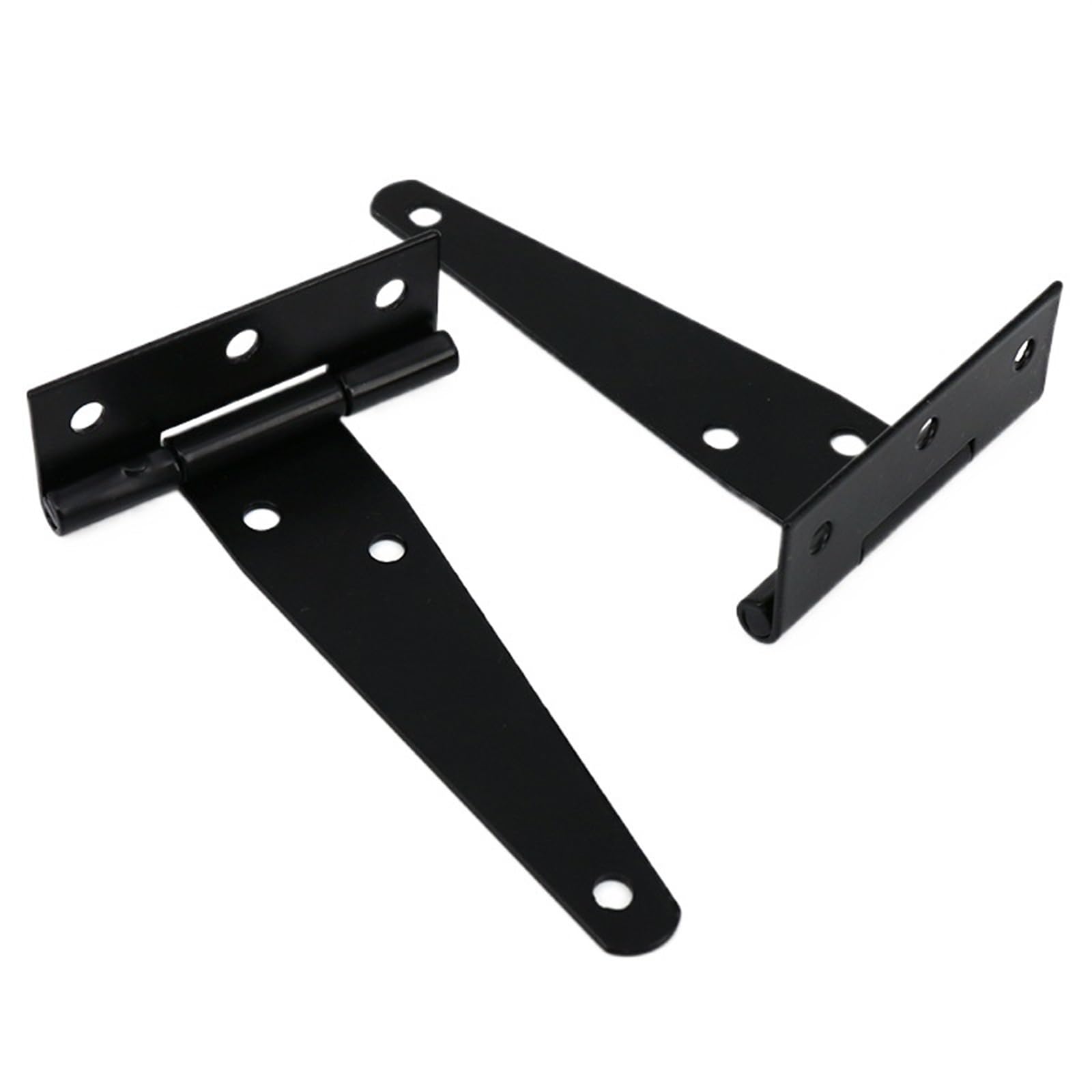 Charnières de meubles noires 120mm pour rénover une porte de grange rustique