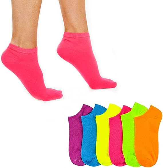 neon trainer socks