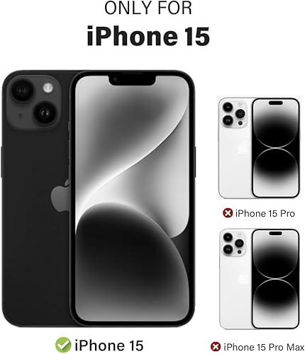 Miniatura 2 de ArtsEvo Funda diseñada para iPhone 15, protección contra caídas de 6.6 pies, funda protectora de cámara de cuerpo completo, color rosa cereza