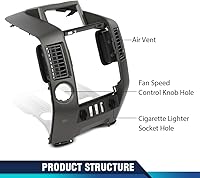 Vista 3 de PIT66 Panel de instrumentos de consola central para tablero de instrumentos, bisel compatible con Nissan Titan SE y XE 2004-2006, Armada SE