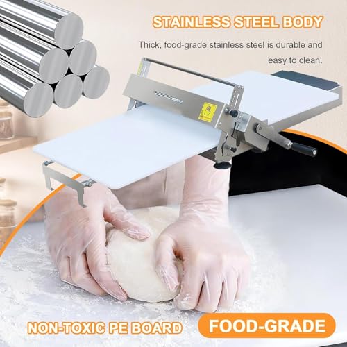 Faltbare Teigschneidemaschine, Edelstahl-Gebäckwalze für den gewerblichen Gebrauch, manueller Teigschneider für Bäckerei