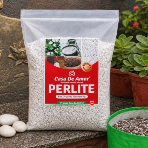 Image of Casa De Amor Perlite for Hydroponics & Horticulture, 500 Gram | Terrace Gardening, Essential Soil Conditioner, Healthy Root Growth, Retains Moisture, Allows Aeration