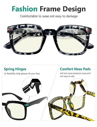 Image of Eyekepper 4-pack Reading Glasses Blue Light Blocking Square Computer Readers Women