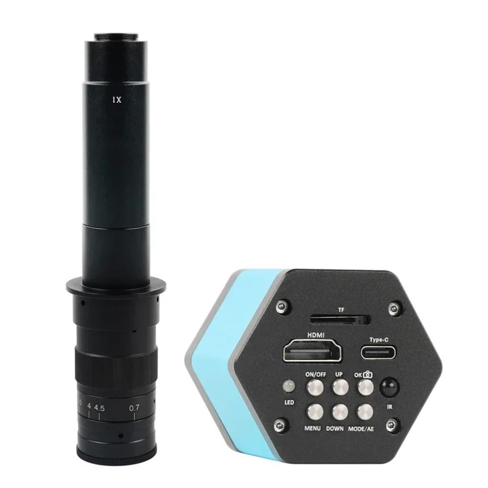 Microscopio Cámara microscópica HDMI 8.3MP 4K 1080P 60FPS HDMI USB Tipo C cámara microscópica Industrial con Lente 300X