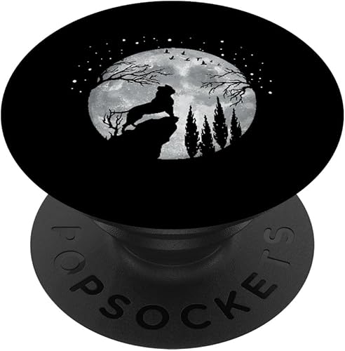 American Bully Full Moon At Night - Perros American Bully PopSockets intercambiables PopGrip