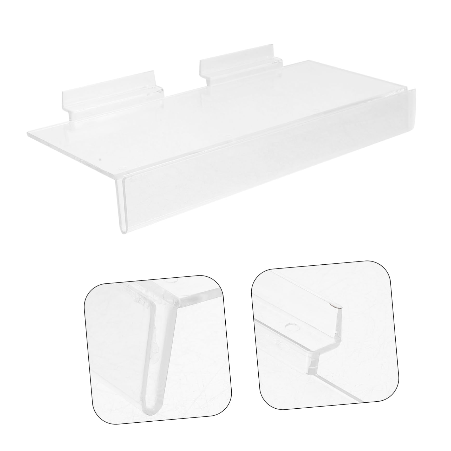 Levemolo Acrylic Slat Wall Shelf Shoe Rack Organizer Wall Shoe Display Slatwall Accessories Retail Store Display