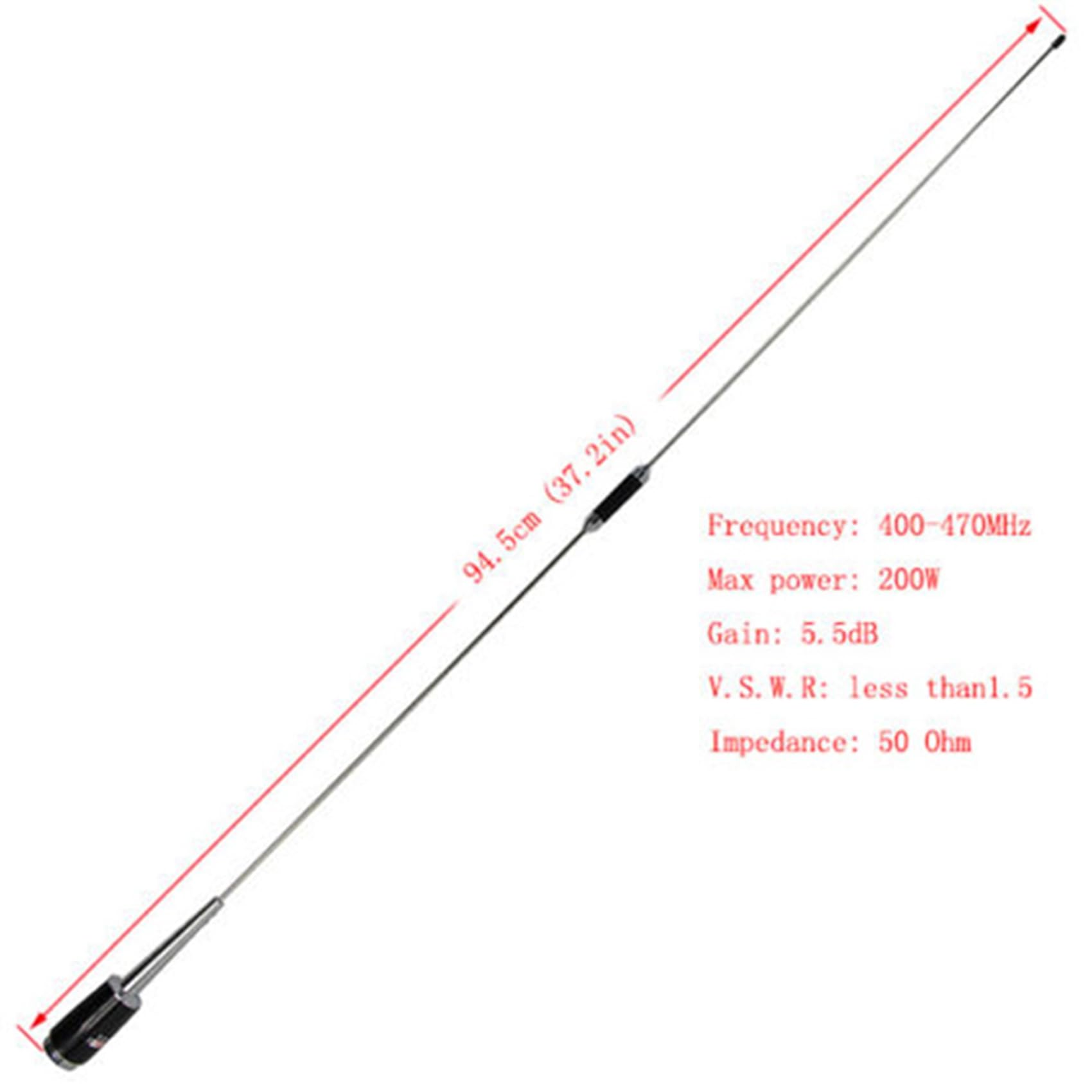 10X Details de la Nouvelle Antenne Radio de Voiture Automobile UHF 400-470 MHz 200W 5.5dB Argent SL-16-259