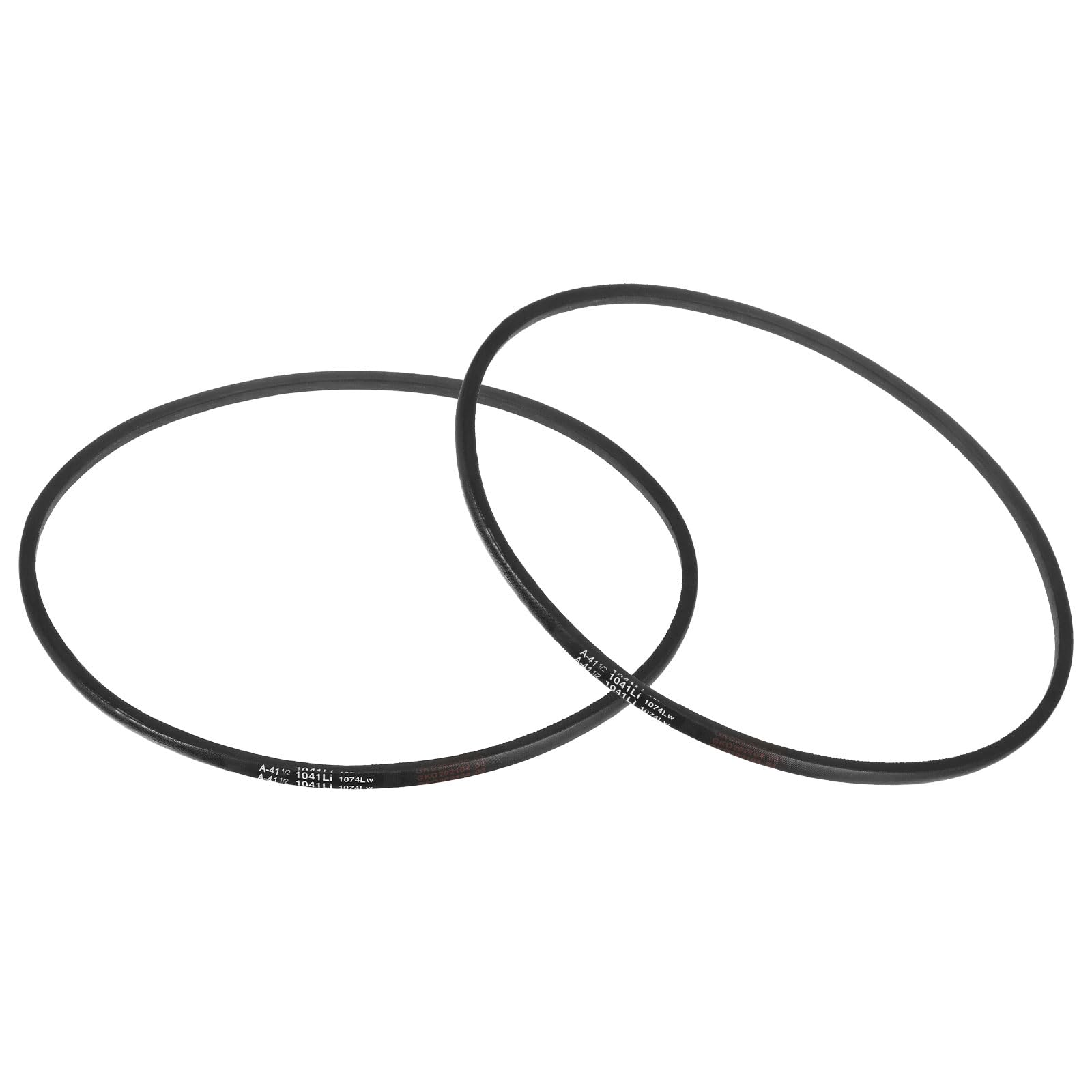 uxcell 2pcs A41 1/2 Wrapped Rubber Belt, A-Section V Belt 43.3" Outside Circumference x 0.51" Width x 0.32" Thick, Industrial Power Transmission Belt