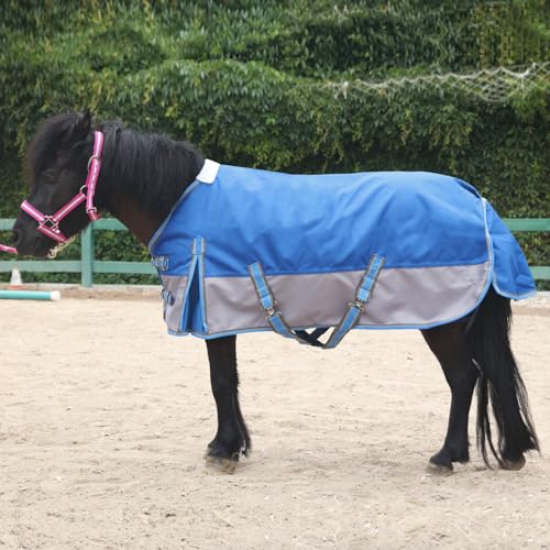 Image of 1200D Mini Horse /Pony Blanket 0g No-Fill Waterproof Turnout Sheet | 1200D Ripstop Outer, Waterproof Breathable Shell, Smooth Lining, Keep Dry in Rain /Mud, Fits Foals /Weanlings /Yearlings /Donkeys