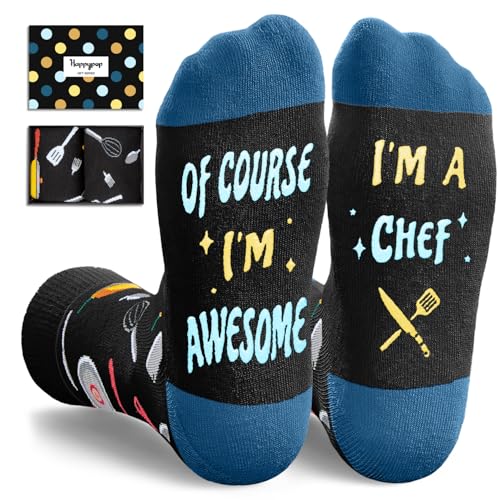 Comparison: Best Gift For A Cook 7 HAPPYPOP Cooking Gifts For Men Chef - Gifts For Baker, Chef Baking Cooking Baker Socks