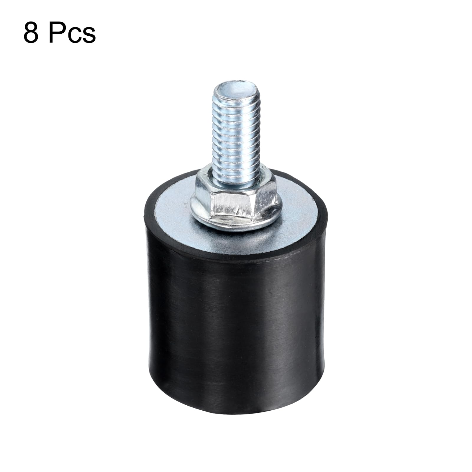 QUARKZMAN 2x M8x23mm Gummipuffer Mit Gewindebolzen – 30x25mm Gummidämpfer, Für Klimaanlagen, Kompressoren & Motoren, Inkl. Muttern
