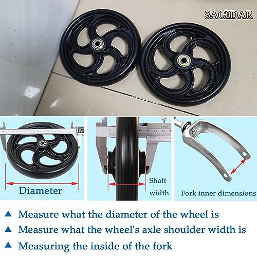 SAGIDAR 1 Paio Rotelle per Sedie a Rotelle