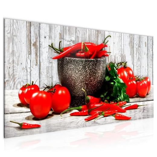 Bilder Küche - Gemüse Wandbild Vlies - Leinwand Bild XXL Format Wandbilder Wohnzimmer Wohnung Deko Kunstdrucke Blau Grau 1 Teilig - MADE IN GERMANY - Fertig zum Aufhängen 005812b