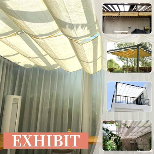 Voile d'ombrage rectangulaire 1,1x7 m imperméable pour extérieur et terrasse - 6