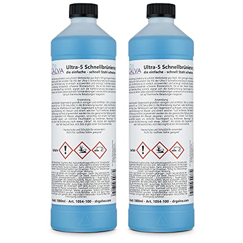Ultra-5 V2 Schnellbrünierung 2000 ml - Kaltbrünierung, Tauchbrünierung, Brüniermittel für Eisen und Stahl