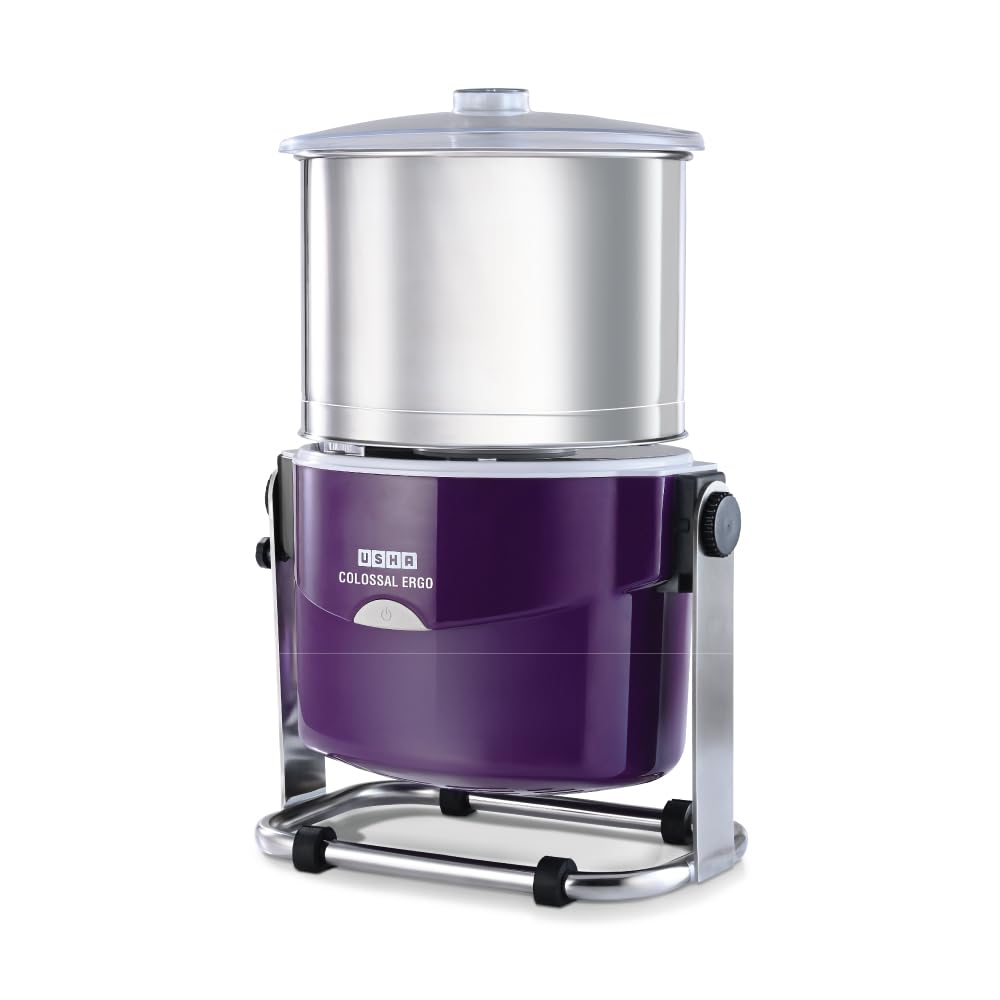USHA Colossal Ergo Easy-Tilt Wet Grinder| 2L, 150W, 100% Copper Motor with Dual Flow Breaker, Stainless Steel Drum and Accessories| 10 Year Motor Warranty (Magenta)-image-45