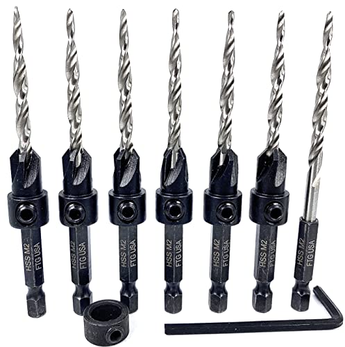 FTG USA Tapered Countersink Drill Bit Set 6 Pc #8
