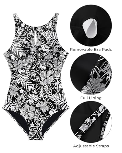 Tempt Me Women One Piece Swimsuits Tummy Control Bathing Suits High Neck Cutout Twist Front Swimwear3