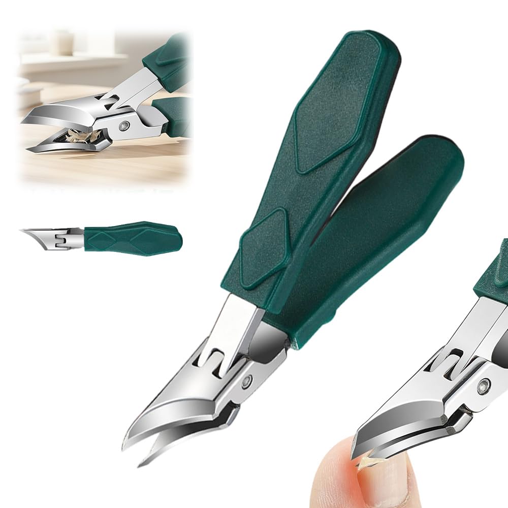 Wide Jaw Opening Anti-Splash Slanted Nail Clipper 2026 Upgrade Eagle Beak Beveled Nail Clippers Curved Toenail Clippers for