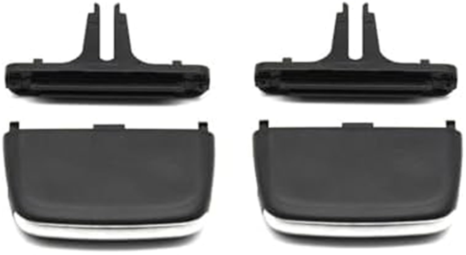 Wylot powietrza w samochodzie, dla Volvo Xc90 V90 S90 2016-2024 przedni tylny klimatyzator Ac Vent Grille pokrętło suwaka Tab Clip zestaw Klips do nawiewu samochodowego(BLACK 4 Pcs)