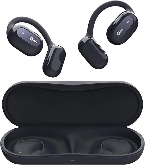 Oladance Open Ear Headphones Bluetooth 5.2 Wireless Earbuds for Android & iPhone, Open Ear Earbuds with Dual 16.5mm Dynamic Drivers, Up To 16 Hours Playtime Waterproof Sport Earbuds -Interstellar Blue