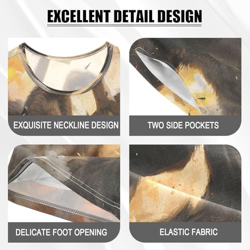 ALAZA Gorilla Airplane Pajamas Short Sleeve 2 Piece Sleepwear Top and Bottom Pajama Set Unisex4