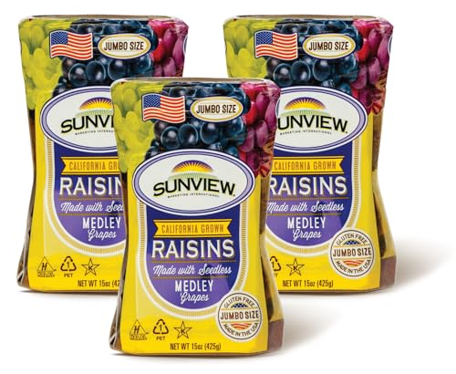 Image of Jumbo Seedless Medley Raisins - 3 15oz. Canisters