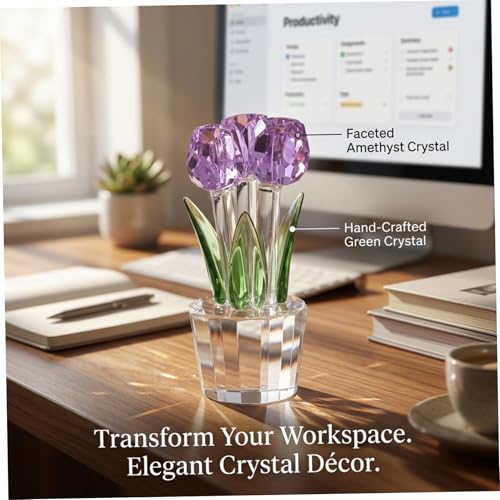 Tulipanes para siempre de cristal regalo ideal para mujer 3