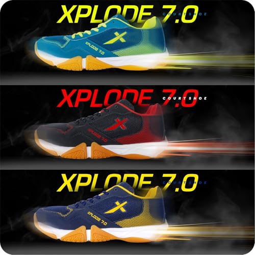 Image of Vector X Xplode 7.0 Badminton Shoes for Men| Non-Marking Shoe | EVA /Phylon Rubber Sole | Synthetic Upper | Anti Slip |Badminton| Table Tennis | Court Shoes