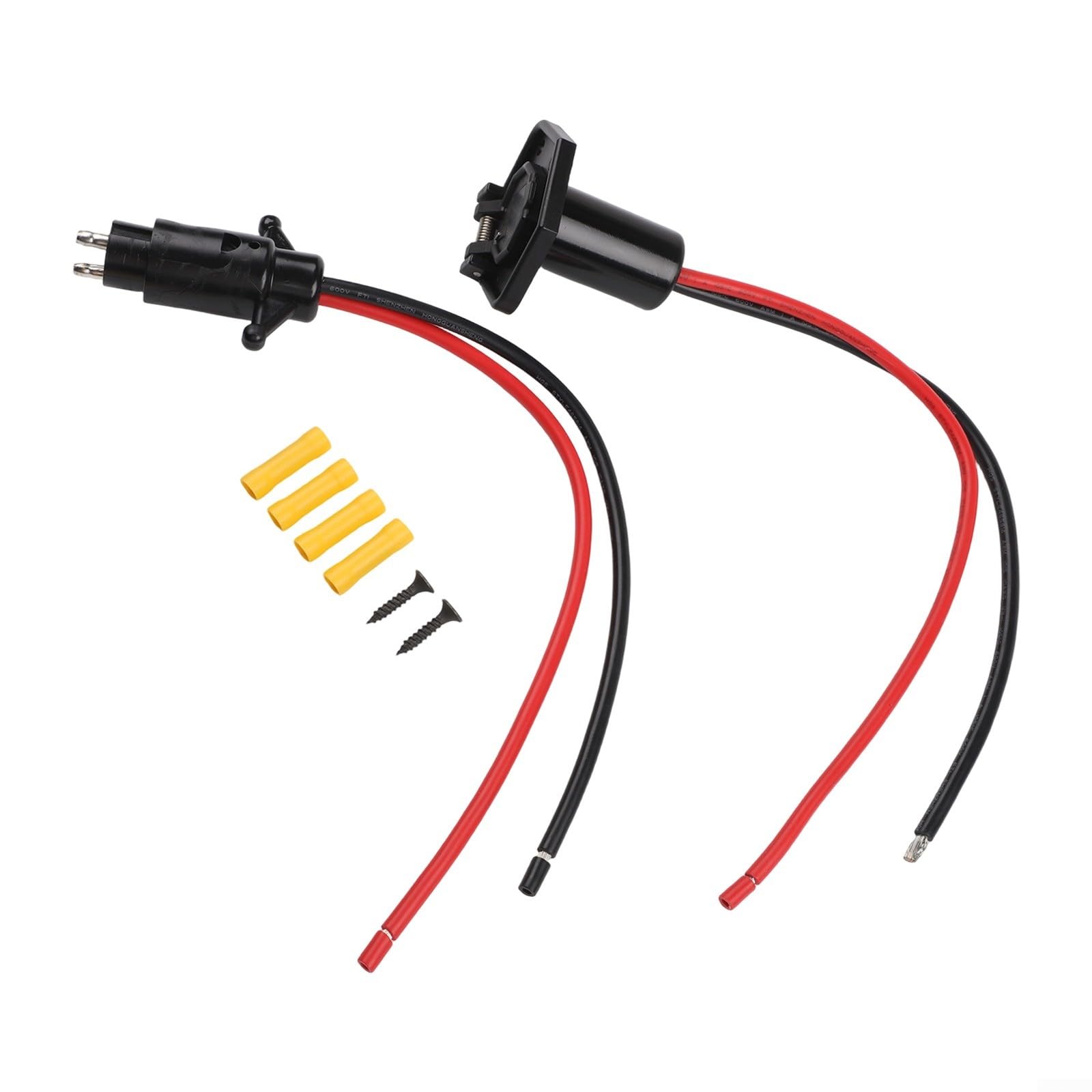 Niceminiwall Kit motore e presa per pesca a traina da 12 V 10 AWG, connettore maschio femmina impermeabile per motori marini con compatibilità con filo calibro 8 (B)