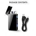 Drumstone Dual Arc Rechargeable Plasma Lighter with USB Charging and LED Battery Indicator, Windproof Flameless Electric Lighter with Metal Body for Candles, Camping, Kitchen and Outdoor Use gallery image