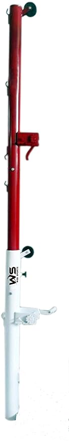 WS Badminton + Lawn Tennis Pole + Volleyball Pole (3 in 1 Pole)