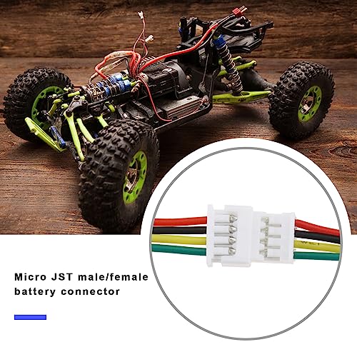 VGOL 20 works JST Connector Cable 4 Pin Micro JST 1.25mm Pitch Male Female Plug Adapter Lead Extension Cable with 10cm Wire for Mini RC Helicopter LED Strips - Image 2