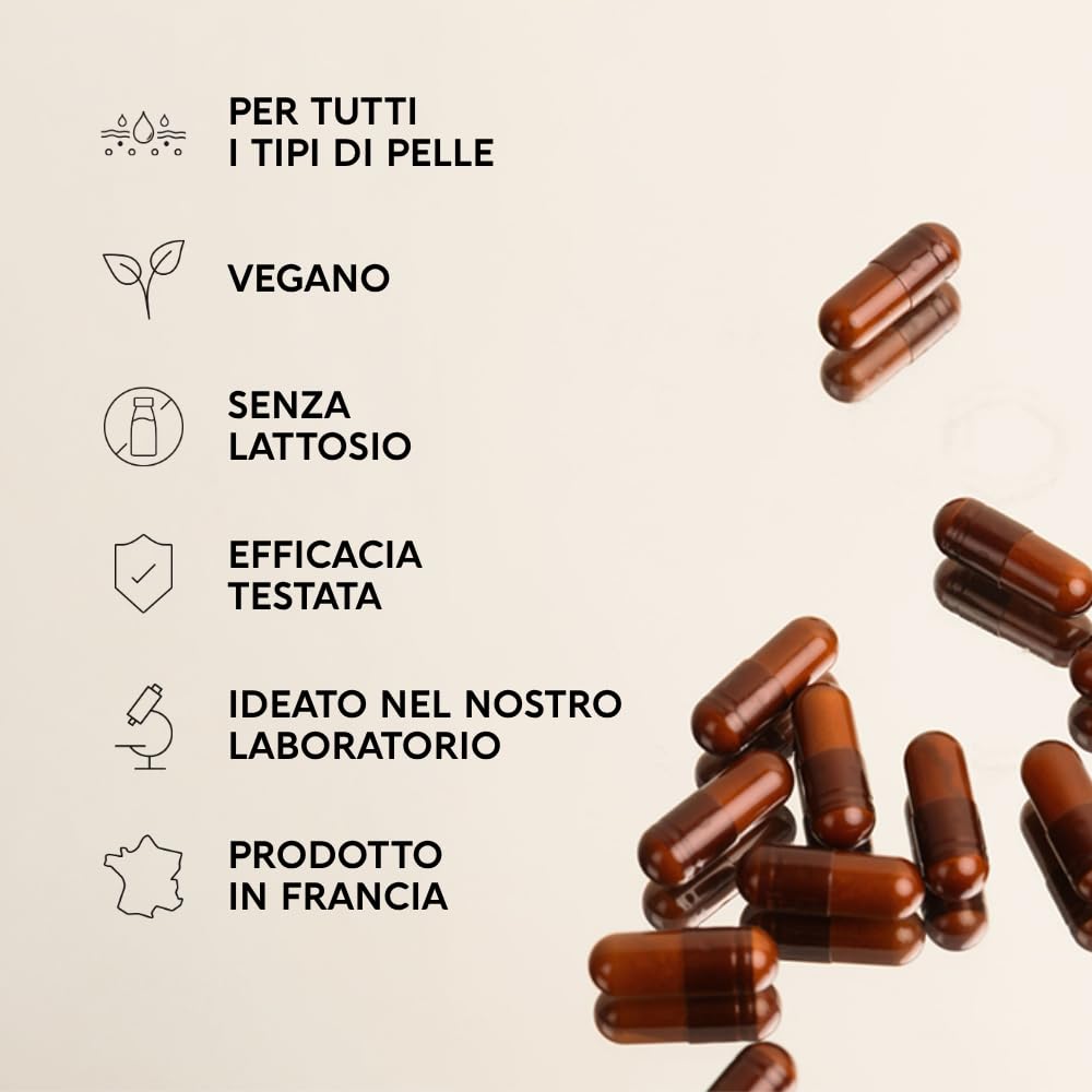 Biocyte Attiva Abbronzatura - Preparatore Solare - Integratore con Betacarotene - Rame, Vitamina D3, Vitamina E - Attivatore Abbronzatura Pelle Viso e Corpo - Vegano - 60 Capsule - 2 Mesi