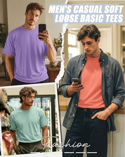 Image of Neer 3 Pack Big and Tall T-Shirts for Men L-7xl Tops | Large Casual Stretch Workout Tees, Short Sleeve Crewneck Oversized Shirts, Classic Summer Outfits, Comfy Basic Loose Clothes