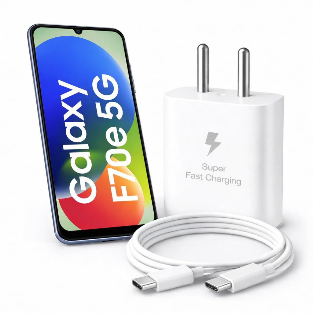 25W Charger for Samsung Galaxy F70e with Type-C to C Cable | Super Fast Charging PD Adapter for Galaxy S26/S25 Ultra, S24 FE, M17e/A36/A16, M15/M17/M55 5G, F17/F70e/Z Fold & S/A/M/F/Z Series Phones-image-44
