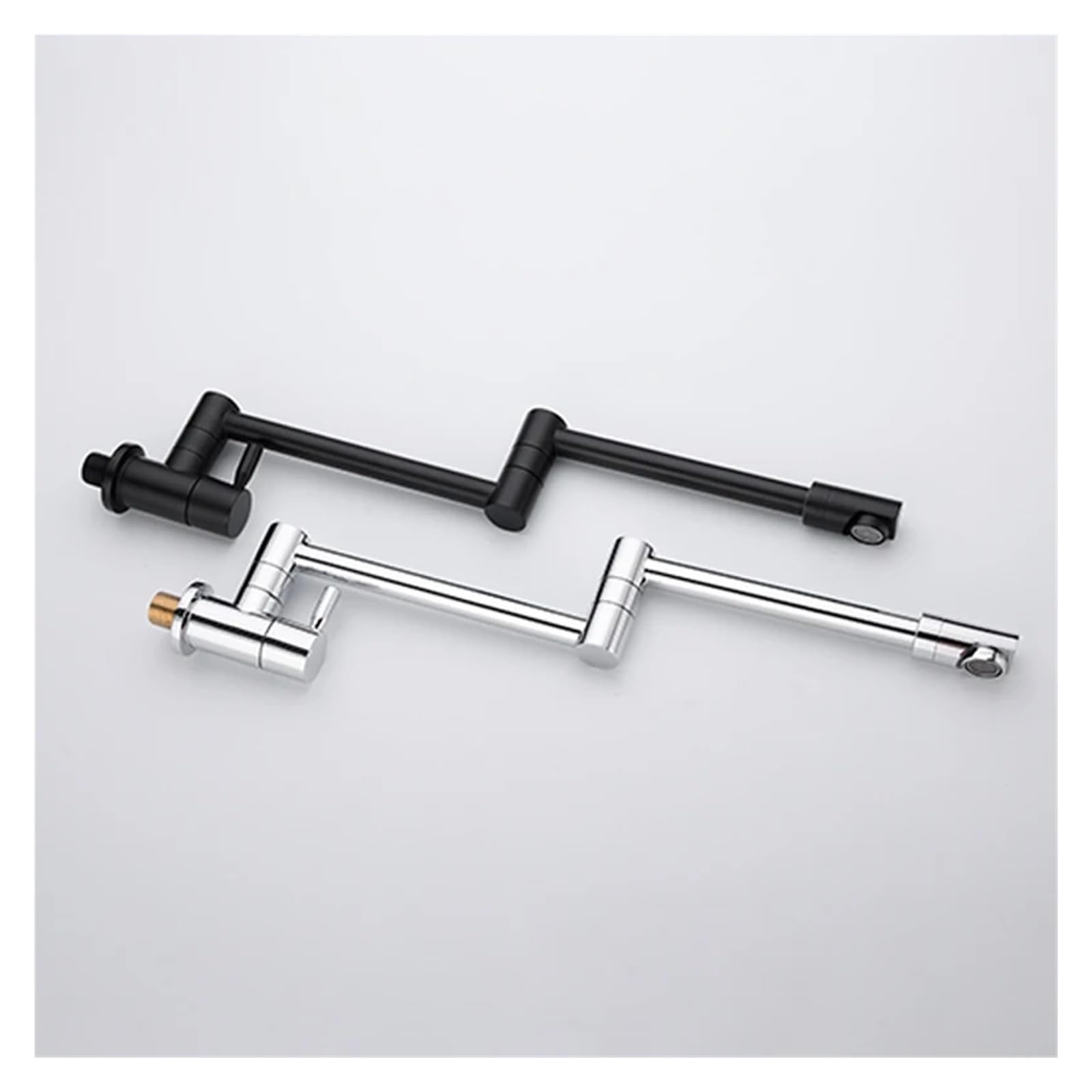 Rubinetto for riempire pentole in nichel spazzolato nero, rubinetto da cucina pieghevole a parete, rubinetto Funzionamento flessibile(Black)