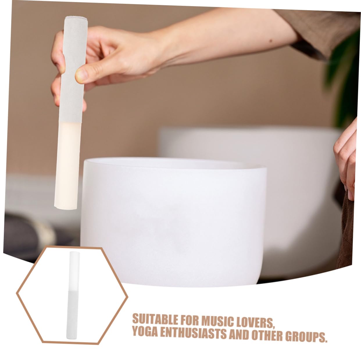 Abaodam Crystal Stick 2 Pieces Acrylic Singing Bowl Mallets Pyramid Shape for Meditation Yoga Sound Therapy and Musical Performance - Image 3